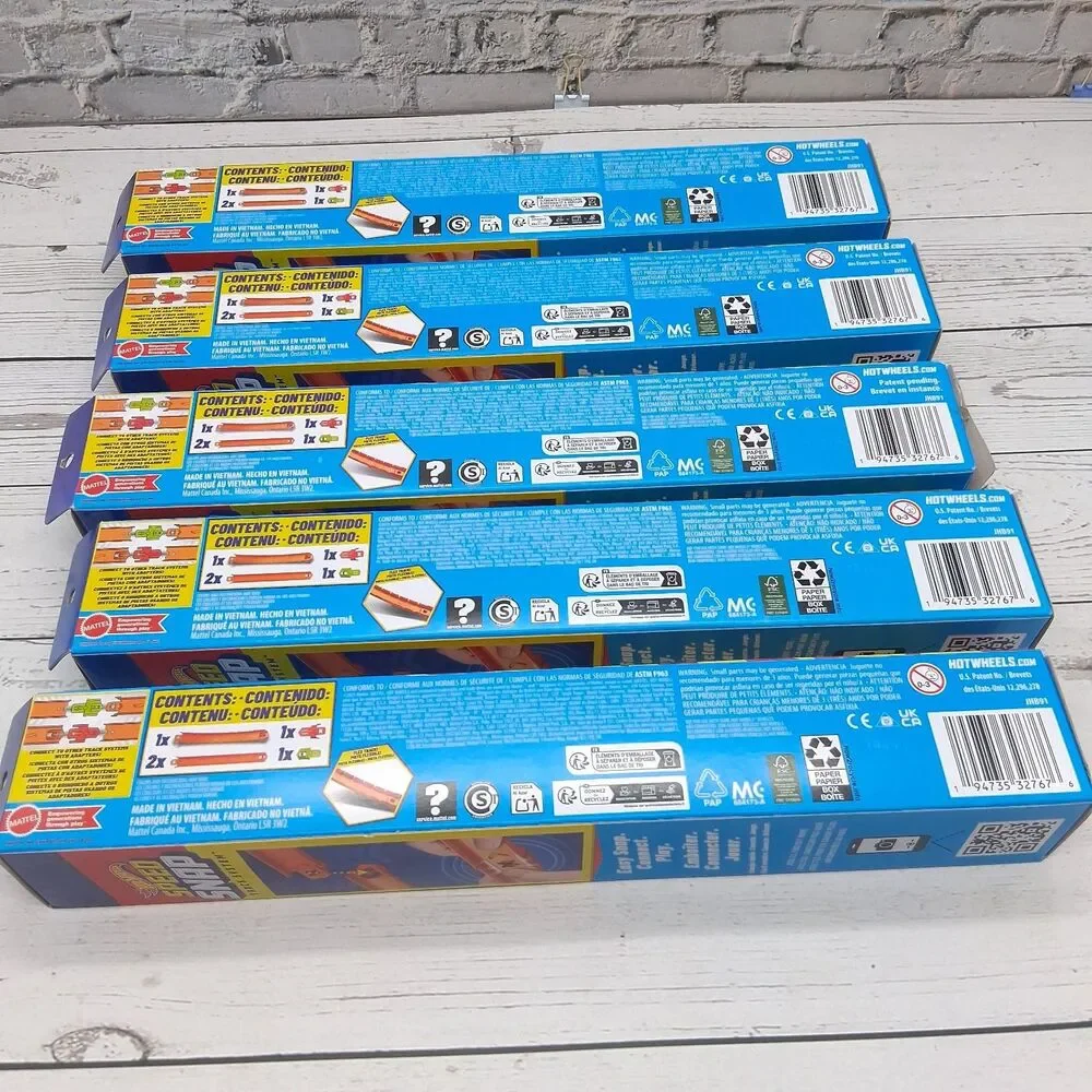 Hot Wheels Track Creator Straight Track Pack (3 Straight + 2 Adapters) Lot Of 5
